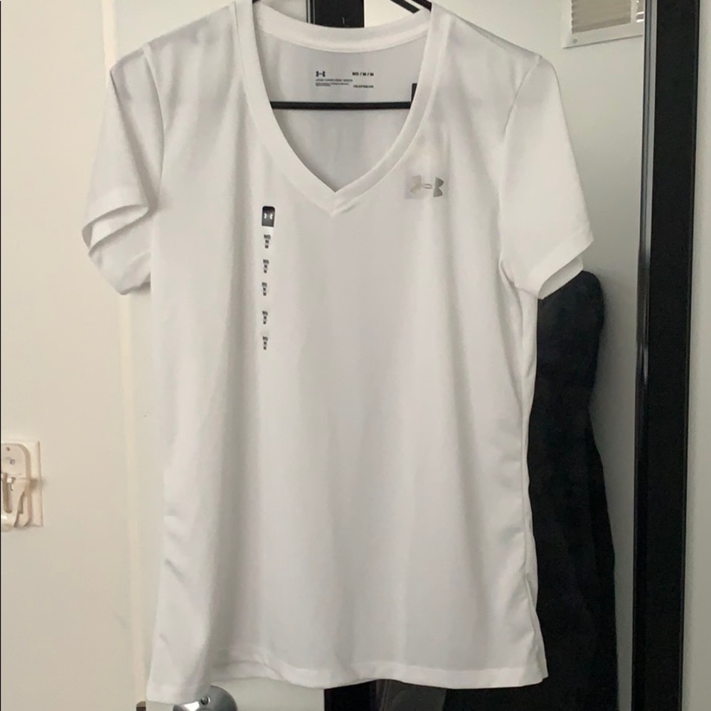 Under Armour White V-neck